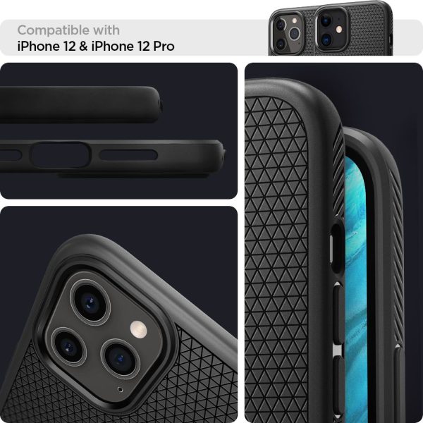 Spigen Liquid Air Case Black for Apple iPhone 12 / 12 Pro (ACS01701) - Image 12