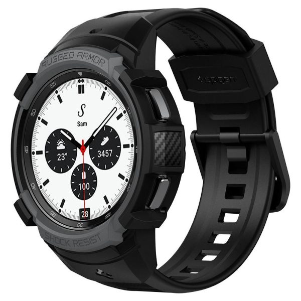 Spigen Case Rugged Armor Pro Charcoal Grey-Samsung Galaxy Watch 4 Classic 42mm (ACS03653) - Image 13