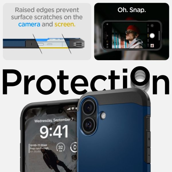 Θήκη Spigen Tough Armor AI (MagFit) Navy Blue-Apple iPhone 16 (ACS08217) - Image 13