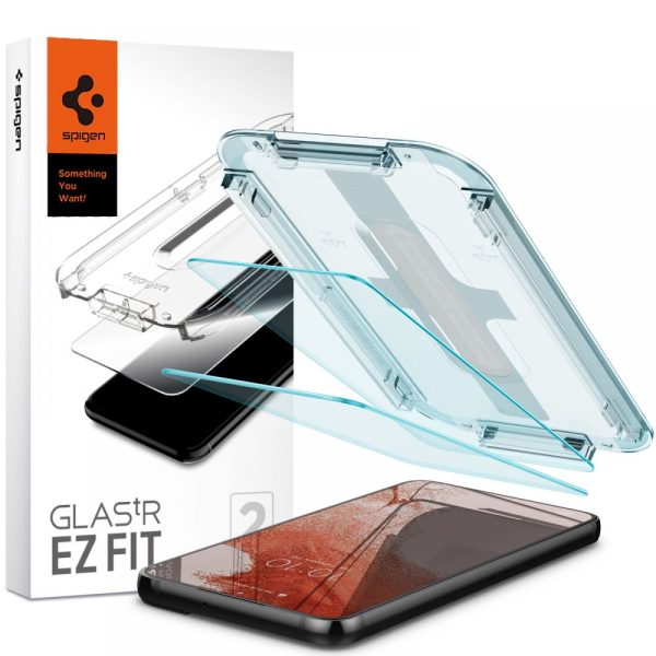 Spigen Screen Protector EZ Fit GLAS.tR 2PCS Clear - Samsung Galaxy S22+ Plus 5G (AGL04145) - Image 2