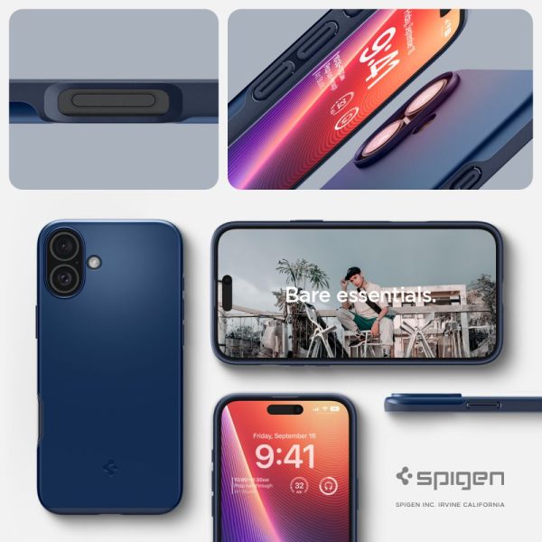 Θήκη Spigen Thin Fit MagFit Navy Blue-Apple iPhone 16 (ACS08187) - Image 15