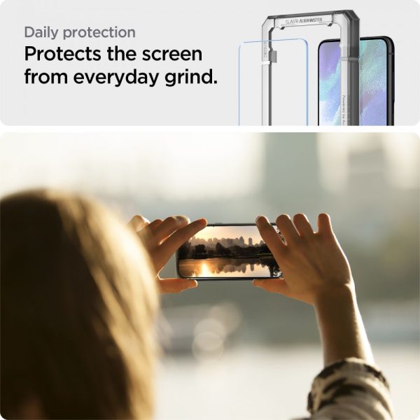 Spigen Screen Protector AlignMaster GLAS.tR (2-PACK) - Samsung Galaxy S21 FE 5G (AGL03088) - Image 10