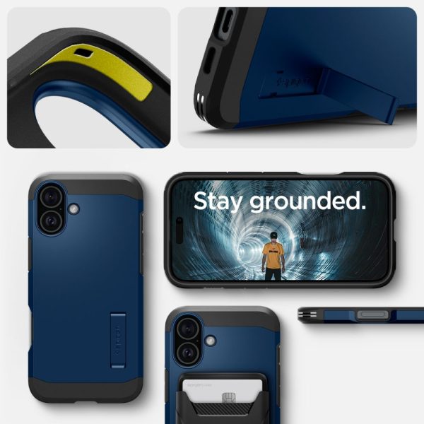 Θήκη Spigen Tough Armor AI (MagFit) Navy Blue-Apple iPhone 16 (ACS08217) - Image 16