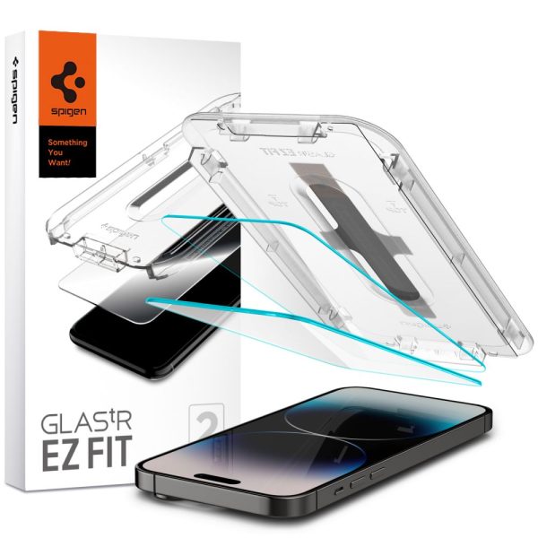 Spigen EZ Fit GLAS.tR Slim (Sensor Protection) 2PCS Clear-Apple iPhone 14 Pro Max (AGL05202) - Image 15