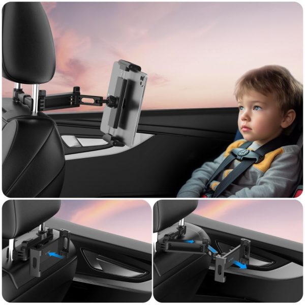 Tech-Protect Stretchable Headrest Car Mount Black - Image 10