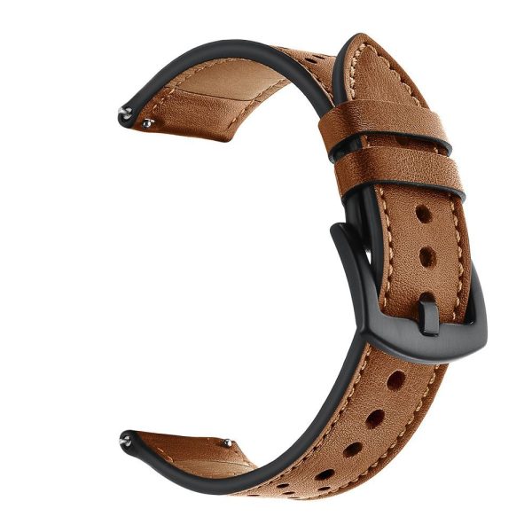 Tech-Protect Leather Band Brown-Samsung Galaxy Watch 4/5/5 Pro/6/7/FE - Image 3