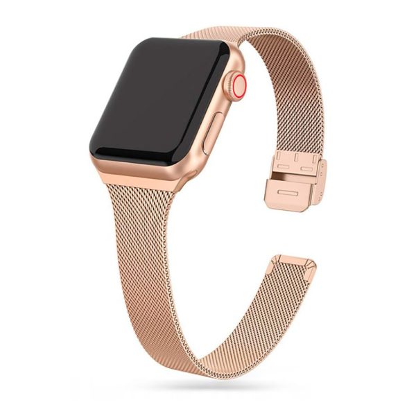 Tech-Protect Thin Milanese Band Blush Gold-Apple Watch Series 40/41/42mm - Image 2