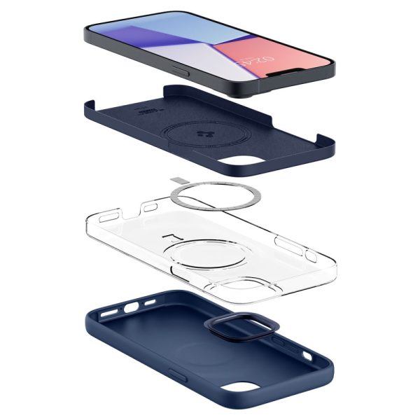 Θήκη Spigen Silicone Fit Mag (MagFit) Navy Blue-Apple iPhone 14 Plus (ACS04921) - Image 11