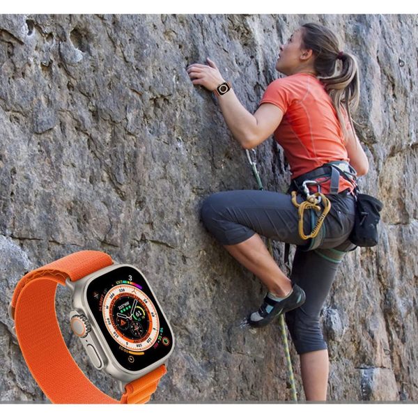 Tech-Protect Nylon Pro Band Black Orange-Apple Watch Series 44/45/46/49mm - Image 8