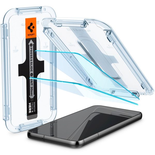 Spigen EZ Fit GLAS.tR Slim 2PCS Clear-Samsung Galaxy S23 (AGL05958) - Image 14