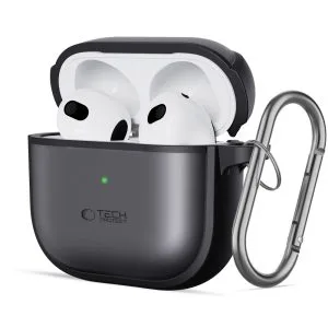Θήκη AirPods 5 4 Tech-Protect MagMat Matte Black με carabiner