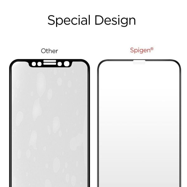 Spigen Full Cover Tempered Glass Black-Apple iPhone 11 Pro / X / XS (063GL25234) - Image 9