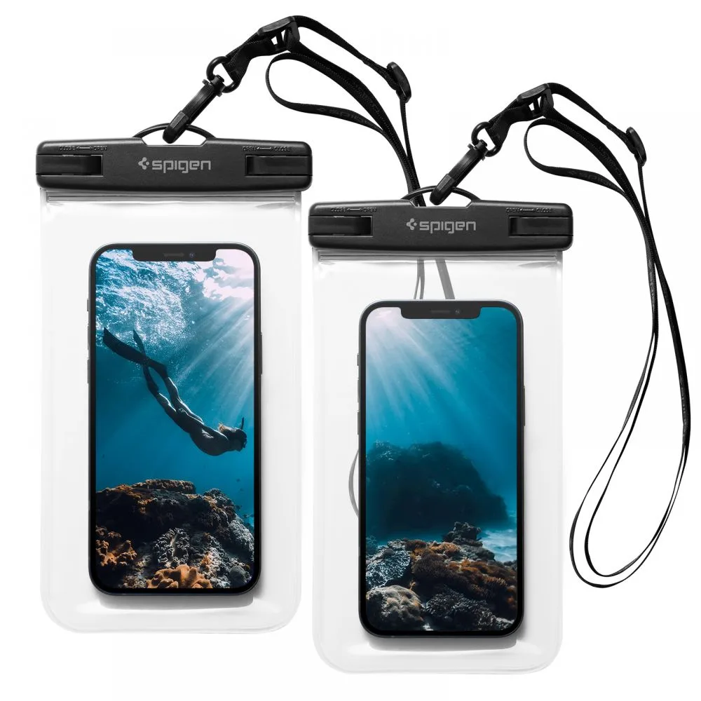 Αδιάβροχη Θήκη Κινητού Spigen A601 Universal Waterproof Case 2-Pack Crystal Clear (AMP03098) - Image 2