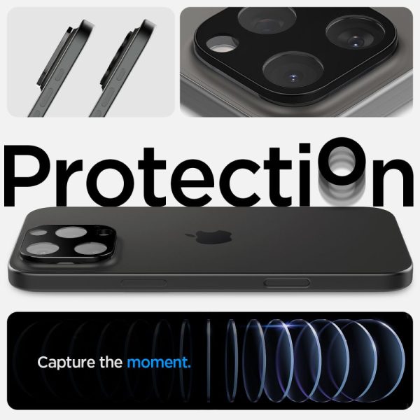 Spigen Camera Lens Protector Optik GLAS.tR 2PCS Black-Apple iPhone 16 Pro/16 Pro Max/15 Pro/15 Pro Max/14 Pro/14 Pro Max (AGL05273) - Image 27