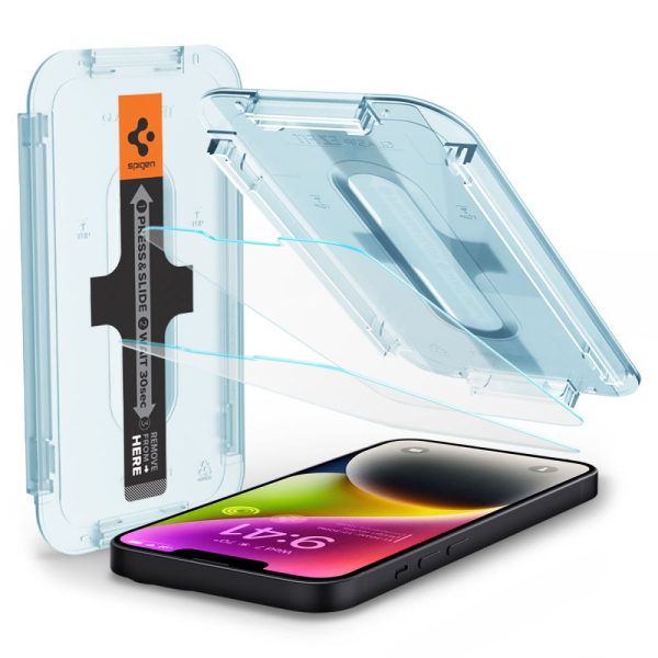 Spigen EZ Fit GLAS.tR Slim 2PCS Clear-Apple iPhone 14/13/13 Pro (AGL03385) - Image 15