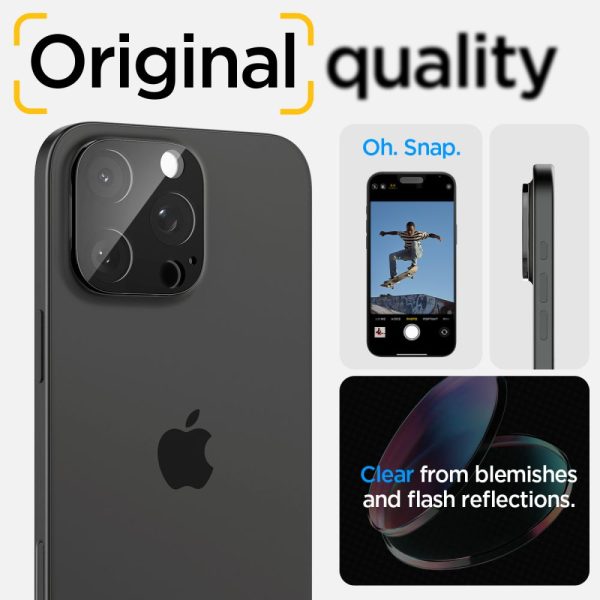 Spigen Camera Lens Protector Optik GLAS.tR 2PCS Black-Apple iPhone 16 Pro/16 Pro Max/15 Pro/15 Pro Max/14 Pro/14 Pro Max (AGL05273) - Image 29