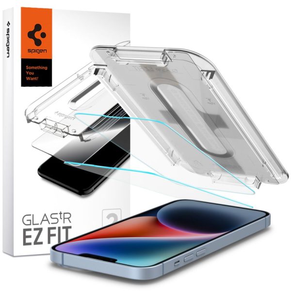 Spigen EZ Fit GLAS.tR Slim 2PCS Clear-Apple iPhone 14/13/13 Pro (AGL03385) - Image 9