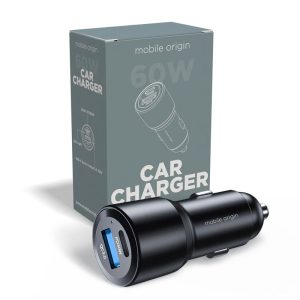 Mobile Origin Car Charger 60W USB-C and USB-A