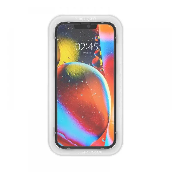Τζάμι Προστασίας iPhone 13 / 13 Pro / 14 / 16e / 17e Spigen AlignMaster Glass FC 2-Pack Black (AGL03387) - Image 14