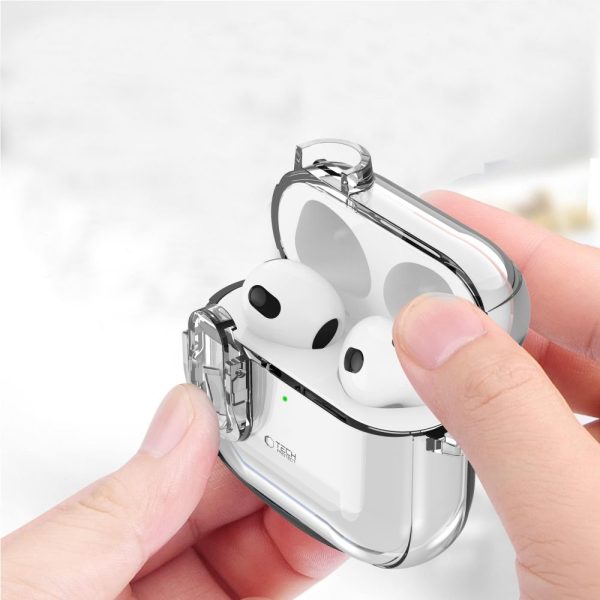 Θήκη Tech-Protect Slim Hook Clear-Apple AirPods 4 - Image 2