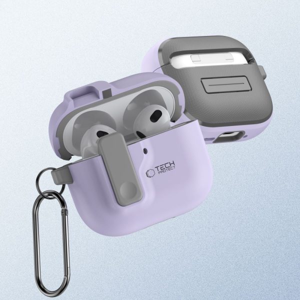 Θήκη Tech-Protect Slim Hook Lavender-Apple AirPods 4 - Image 2