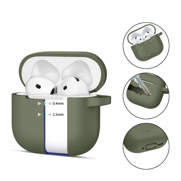 Θήκη Tech-Protect Silicone Hook Olive Green-Apple AirPods 4 - Image 2