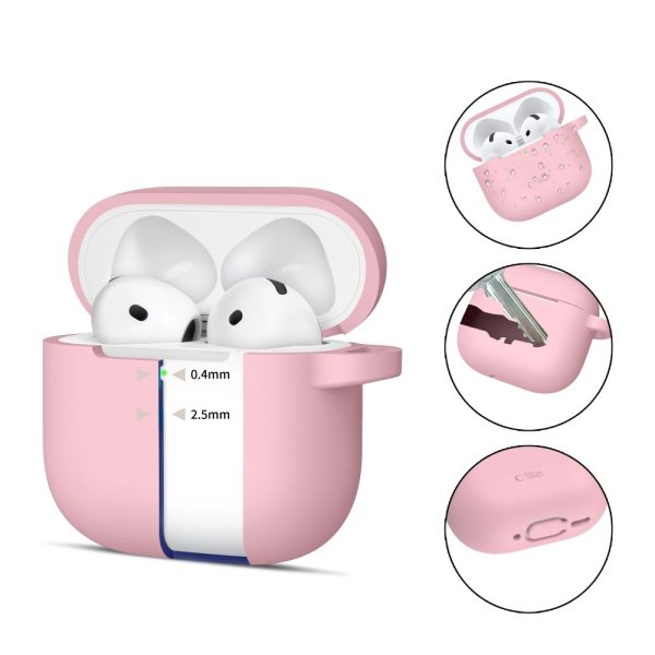 Θήκη Tech-Protect Silicone Hook Dusty Pink-Apple AirPods 4 - Image 2