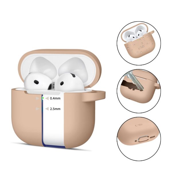 Θήκη Tech-Protect Silicone Hook Caffe Latte-Apple AirPods 4 - Image 2