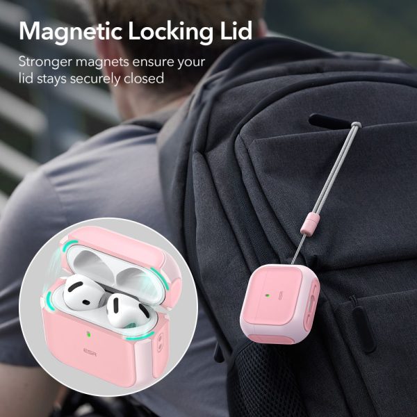 ESR Orbit Hybrid Case (HaloLock) Pink-Apple AirPods 4 - Image 2