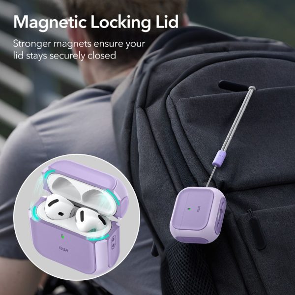 ESR Orbit Hybrid Case (HaloLock) Purple-Apple AirPods 4 - Image 2