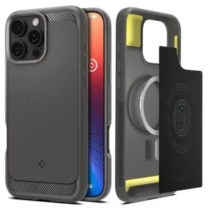 Θήκη iPhone 16 Pro Spigen Rugged Armor MagSafe Gray