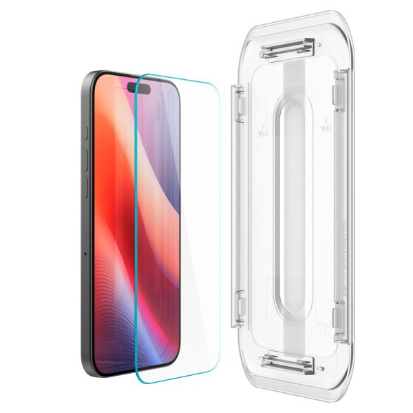 Spigen Screen Protector EZ Fit GLAS.tR Slim 2PCS Clear-Apple iPhone 16 Pro Max (AGL07907) - Image 3