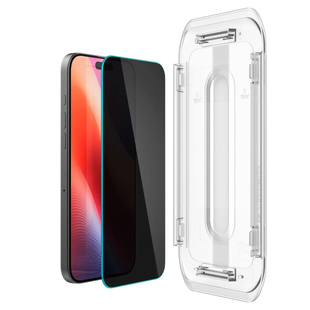 Τζάμι Privacy iPhone 16 Pro / 17 / 17 Pro Spigen Glas.tR EZ Fit AC AluminaCore 2-Pack (AGL07929) - Image 3