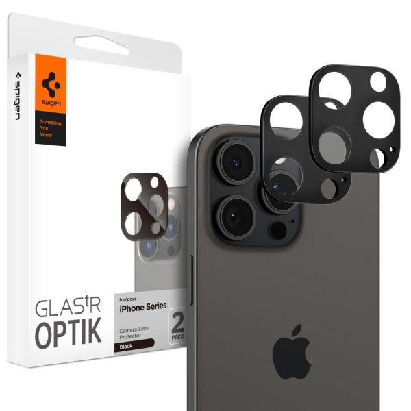 Spigen Camera Lens Protector Optik GLAS.tR 2PCS Black-Apple iPhone 16 Pro/16 Pro Max/15 Pro/15 Pro Max/14 Pro/14 Pro Max (AGL05273) - Image 16