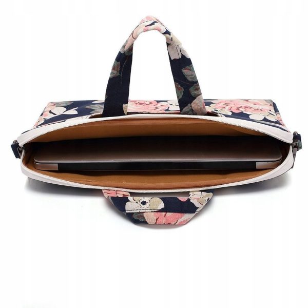 Canvaslife Briefcase for Laptop 13"-14" Navy Rose - Image 8