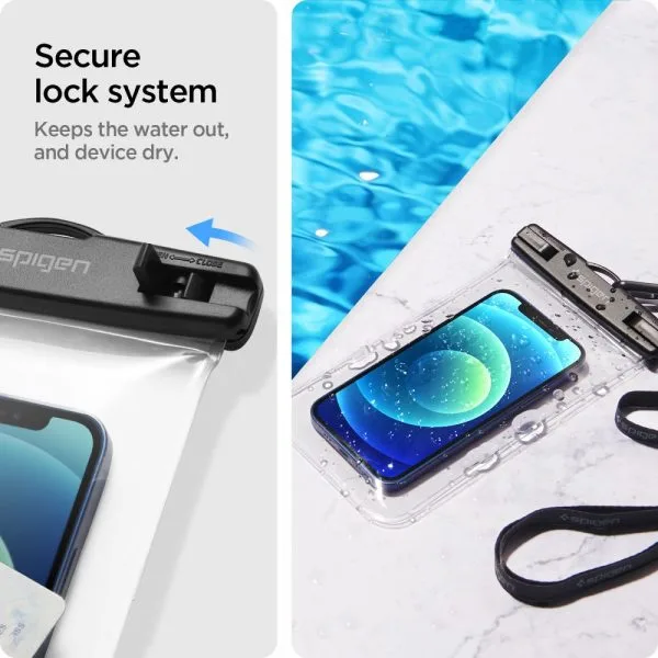 Αδιάβροχη Θήκη Κινητού Spigen A601 Universal Waterproof Case 2-Pack Crystal Clear (AMP03098) - Image 4