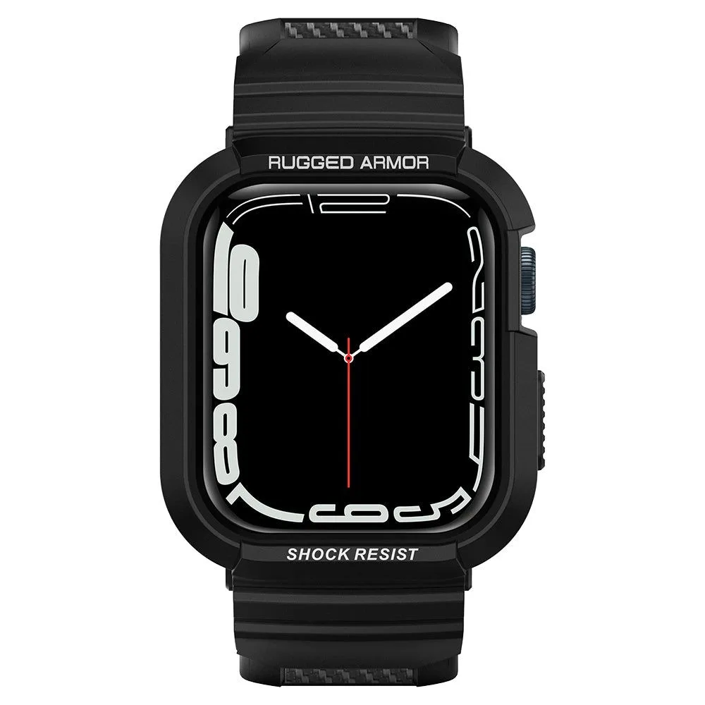 Λουράκι με Θήκη Apple Watch 6/SE 1/2/3 44mm & 7/8/9 45mm Spigen Rugged Armor Pro Black (062CS25324) - Image 3