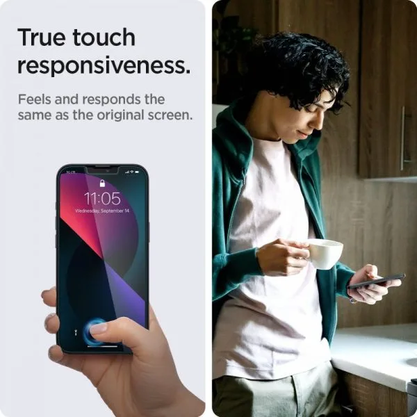 Privacy Τζάμι Προστασίας iPhone 13 Pro Max Spigen Glas.TR EZ Fit 2-Pack (AGL03378) - Image 10