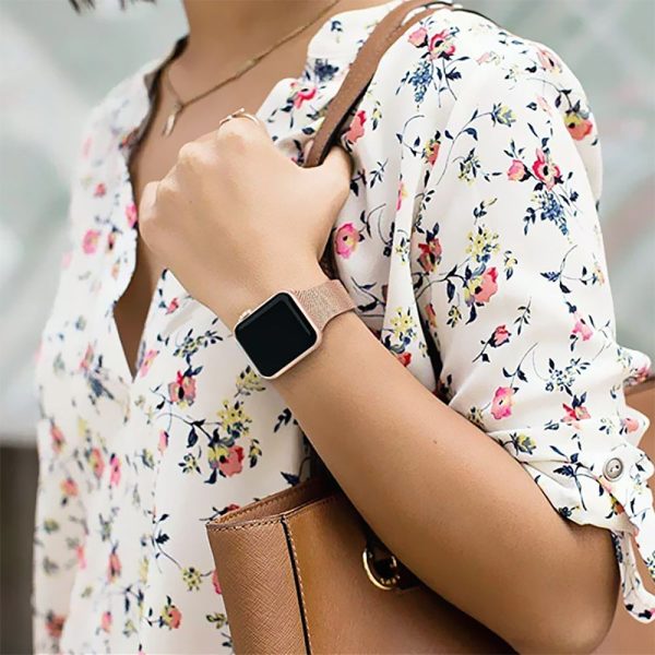 Tech-Protect Thin Milanese Band Blush Gold-Apple Watch Series 40/41/42mm - Image 4