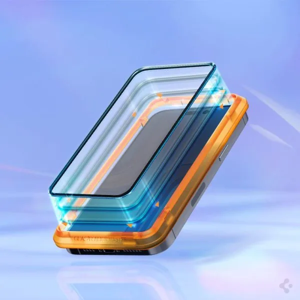 Τζάμι Προστασίας iPhone 14 Pro Spigen AlignMaster GLAS.tR Full Cover 2-Pack Black (AGL05216) - Image 15