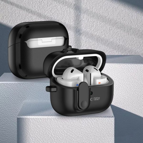 Θήκη Tech-Protect Slim Hook Black-Samsung Galaxy Buds 3/3 Pro - Image 3