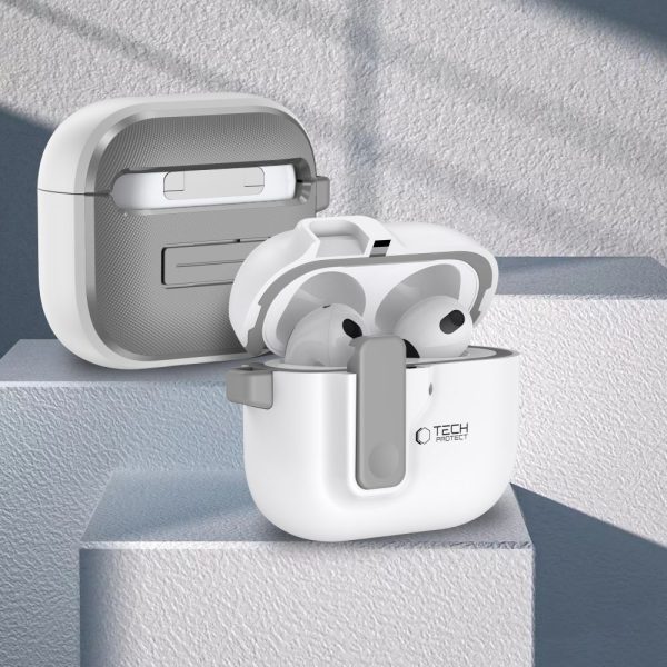 Θήκη Tech-Protect Slim Hook White-Apple AirPods 4 - Image 3