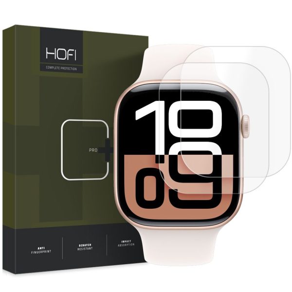 Hofi Hydroflex Pro+ Clear-Apple Watch 10 42mm (2-Pack)