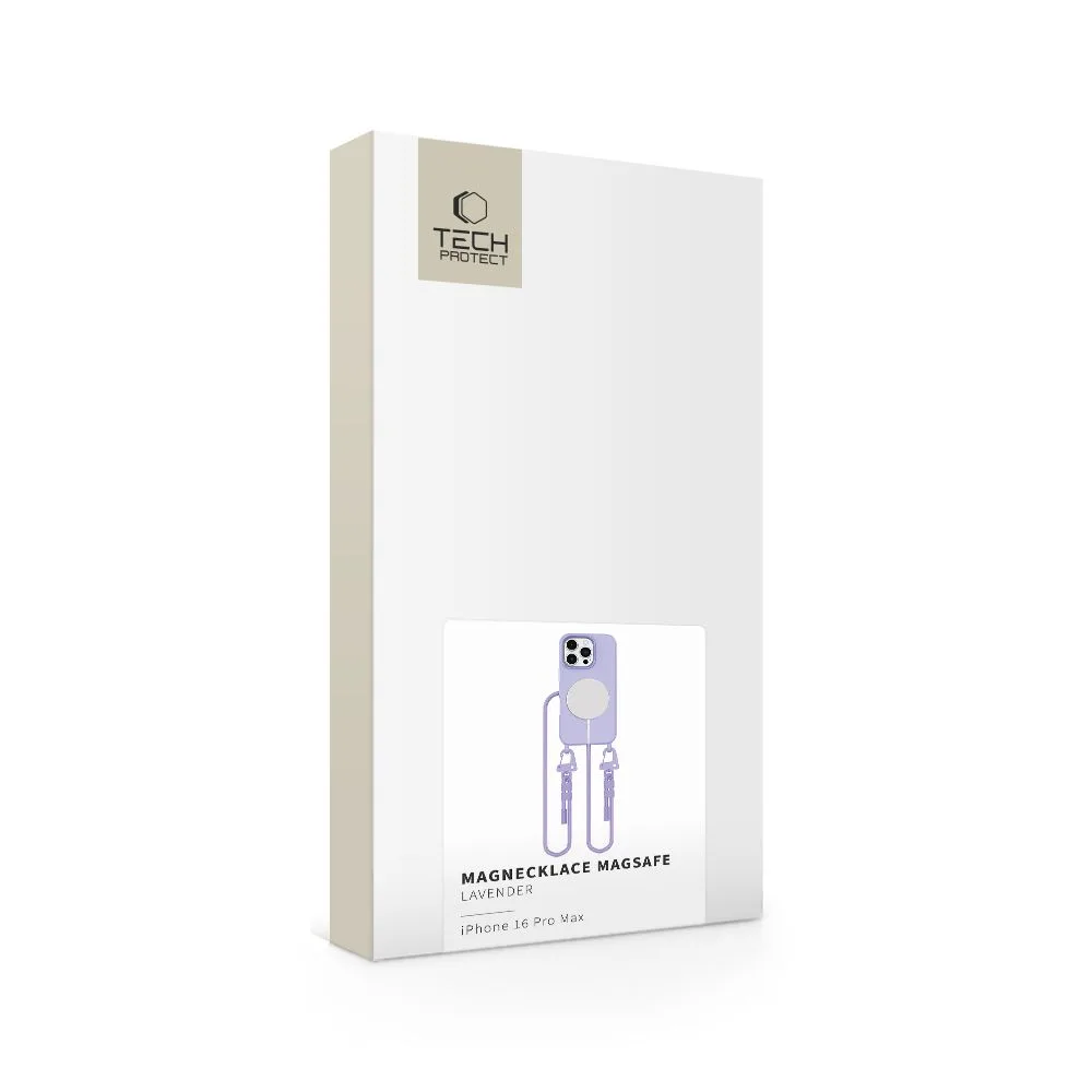 Θήκη iPhone 16 Pro Max Tech-Protect Magnecklace MagSafe Λεβάντα με Λουράκι - Image 3