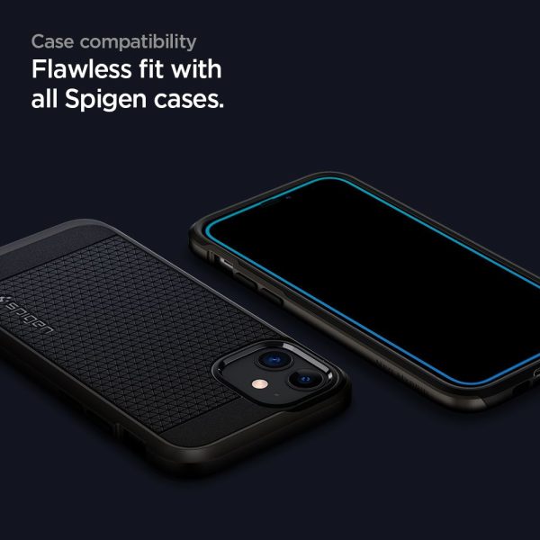 Spigen Full Cover Align Master GLAS.TR 2PCS Black for Apple iPhone 12 / 12 Pro (AGL01802) - Image 5