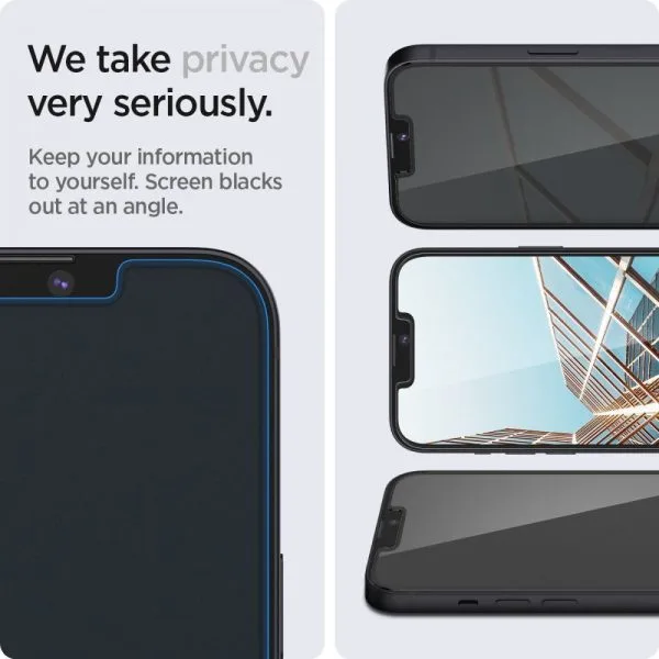 Privacy Τζάμι Προστασίας iPhone 13 Pro Max Spigen Glas.TR EZ Fit 2-Pack (AGL03378) - Image 11