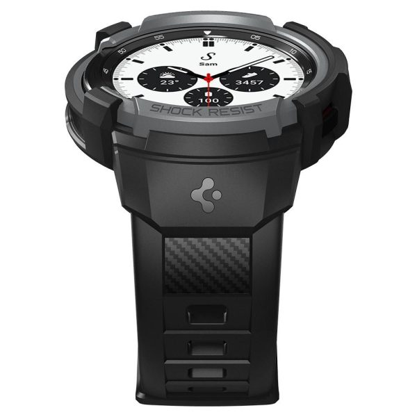 Spigen Case Rugged Armor Pro Charcoal Grey-Samsung Galaxy Watch 4 Classic 42mm (ACS03653) - Image 17