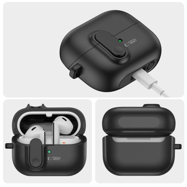 Θήκη Tech-Protect Slim Hook Black-Samsung Galaxy Buds 3/3 Pro - Image 4