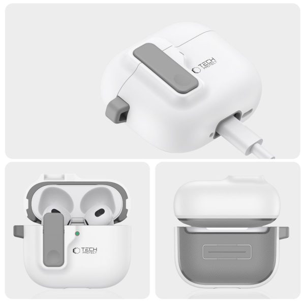 Θήκη Tech-Protect Slim Hook White-Apple AirPods 4 - Image 4