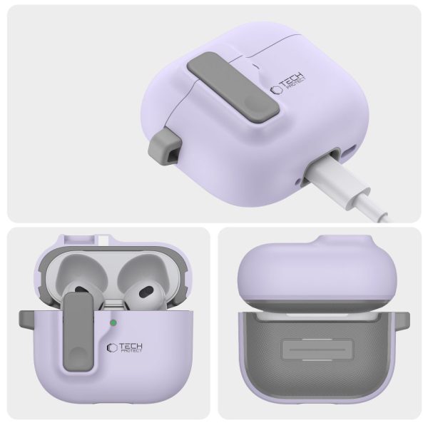 Θήκη Tech-Protect Slim Hook Lavender-Apple AirPods 4 - Image 4